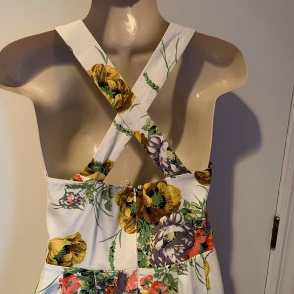 Miss Sixty M60 Floral Dress Small Retro Pinup Vintage 1950s Poppies Flower - Picture 5 of 8